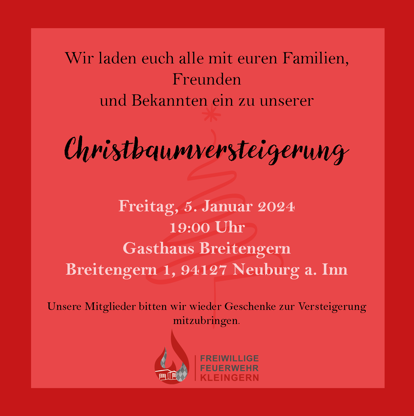 Christbaumversteigerung